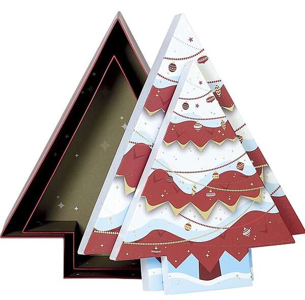 Product image Cardboard gift box in the shape of a fir tree