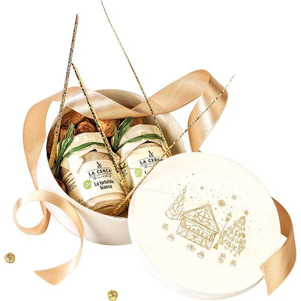 Product image Natural wood box with gold decor 