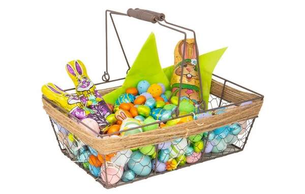 Product image Rectangular aged-look metal and rope basket