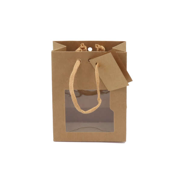 Product image Kraft bag with window cord handles