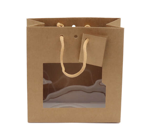 Product image Kraft bag with window cord handles