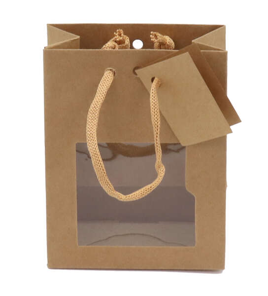 Product image Kraft bag with window cord handles