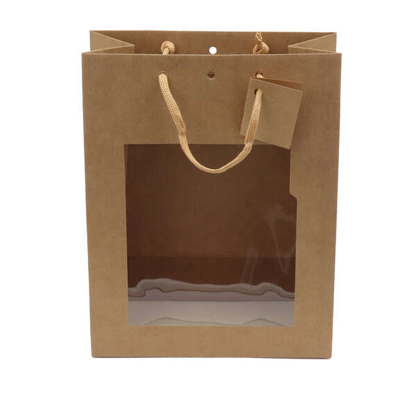 Product image Kraft bag with window cord handles