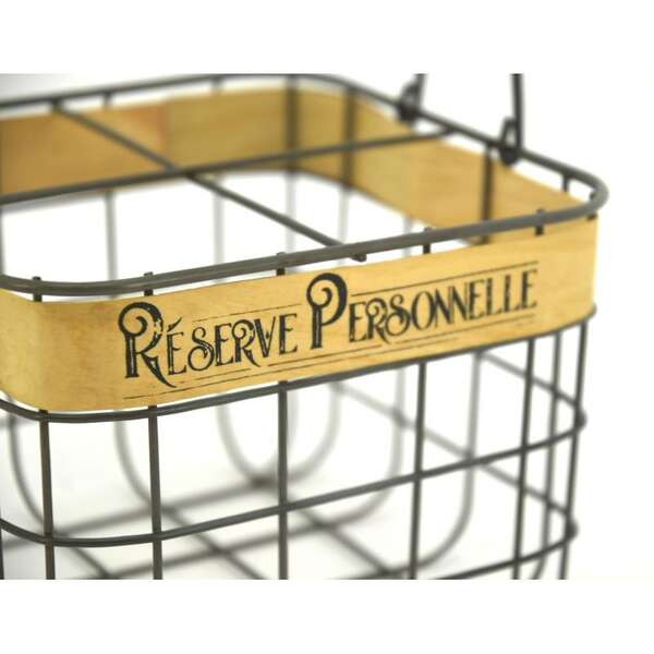 Product image Personal reserve’ metal and wood bottle holder