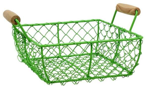 Product image Green Wire Basket with handles
