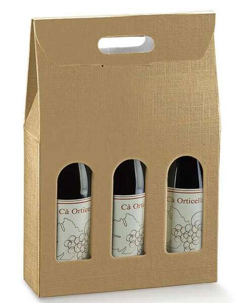 Product image Gold Cardboard Box 2 and 3 bottles