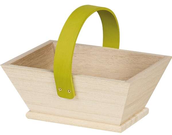 Product image Natural green rectangle wooden basket