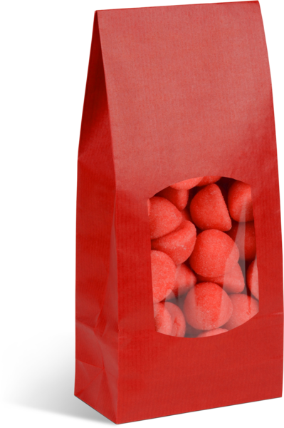 Product image SOS bottom bags with red laid kraft window