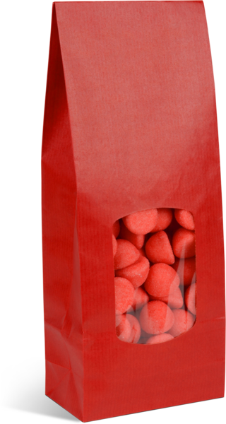 Product image SOS bottom bags with red laid kraft window