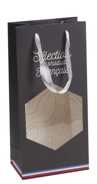 Product image Cardboard bag “Selection of French products” 2 bottles