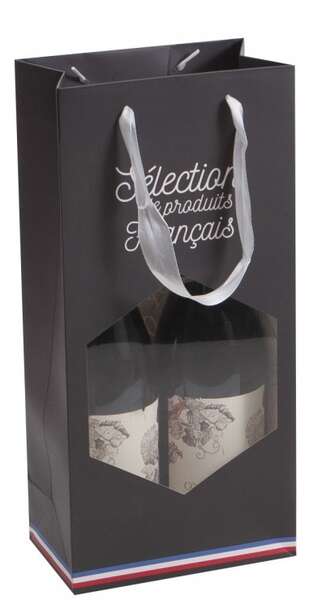 Product image Cardboard bag “Selection of French products” 2 bottles