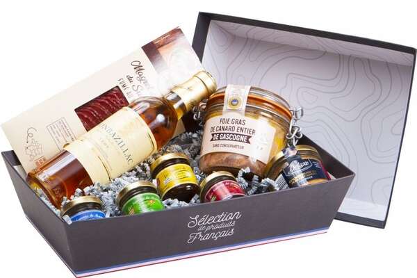 Product image Cardboard basket “selection of French products”