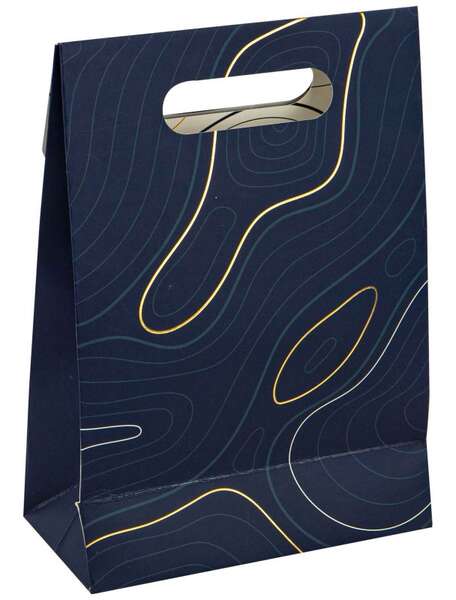 Product image Abyss Blue Rectangular Cardboard Gift Bag