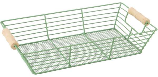 Product image Green Rectangular Metal Basket “Wild”
