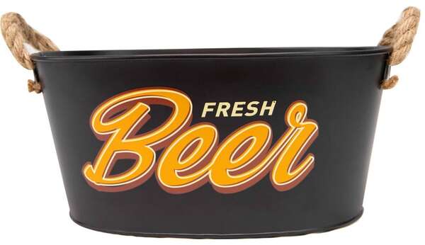 Product image Black Oval Metal Bucket 