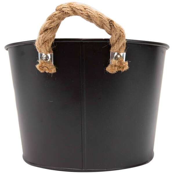 Product image Black Oval Metal Bucket 