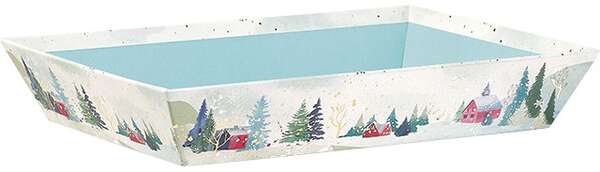 Product image Rectangular cardboard basket “Snowy Countryside” collection