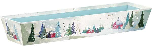 Product image Rectangular cardboard basket “Snowy Countryside” collection
