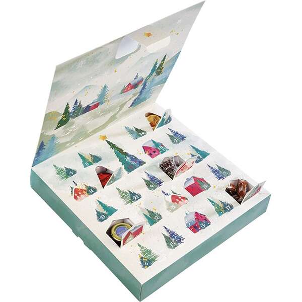 Product image Cardboard Box Advent Calendar “Snowy Countryside” Collection