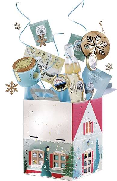 Product image House-shaped cardboard box “Snowy Countryside” collection