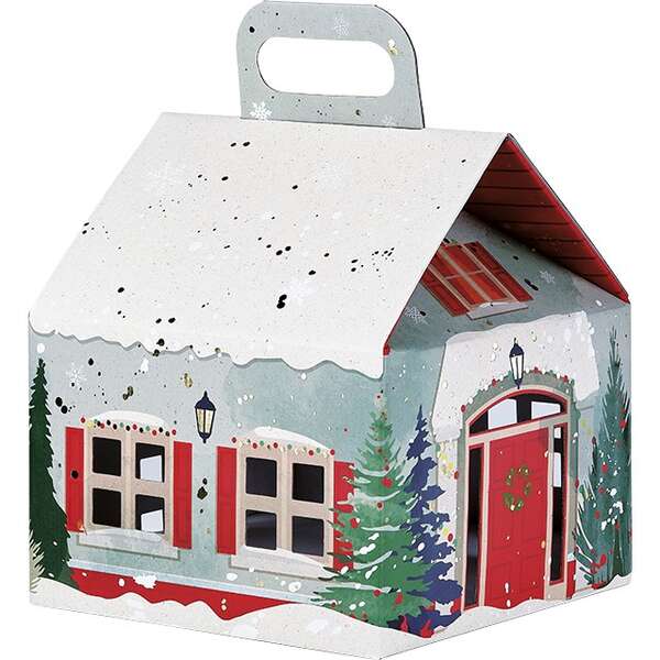 Product image House-shaped cardboard box “Snowy Countryside” collection