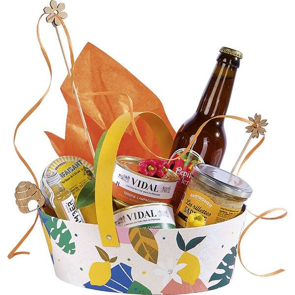 Product image Oval Cardboard Basket “Citrus Garden” collection