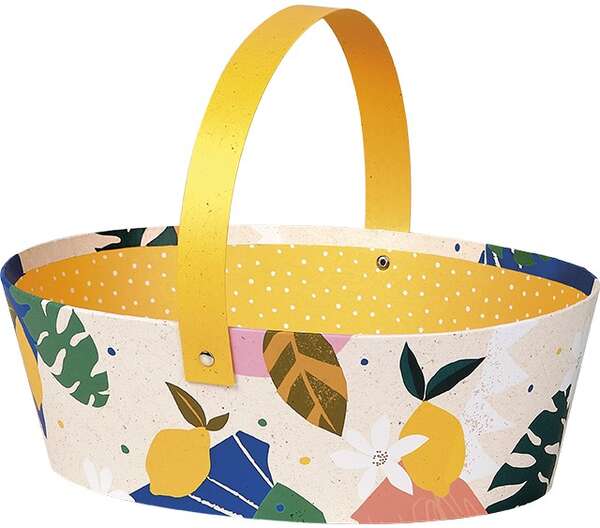Product image Oval Cardboard Basket “Citrus Garden” collection