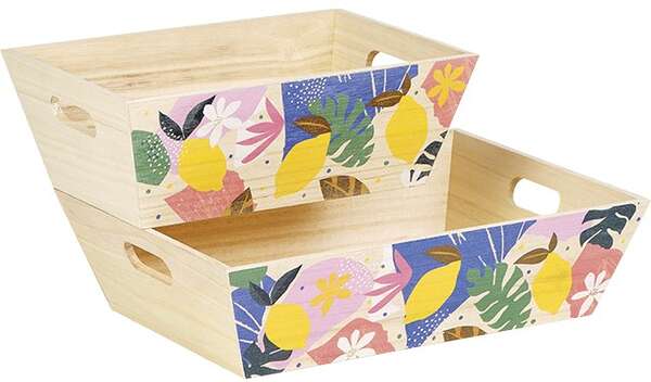 Product image Rectangle Wooden Basket “Citrus Garden Collection”