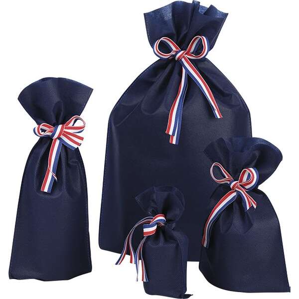 Product image Non-woven polypropylene bag “Navy Blue Tricolor Ribbon” Collection