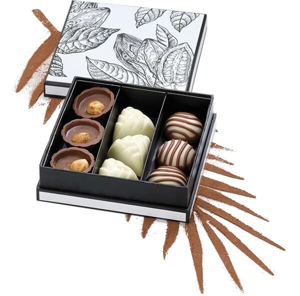 Product image Carré cardboard box of chocolates “Prestige cocoa” collection