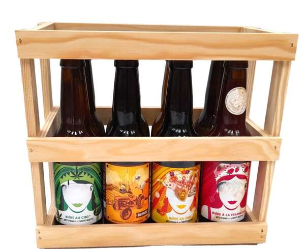 Product image  Wooden Box 8x33cl Long Neck