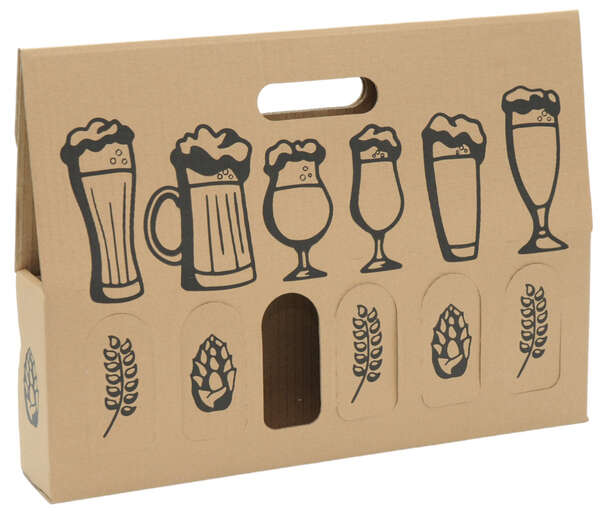 Product image Box of 6 Longneck 33cl - Printed Beer Glasses