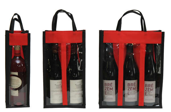 Product image Non-woven bottle's bag with window