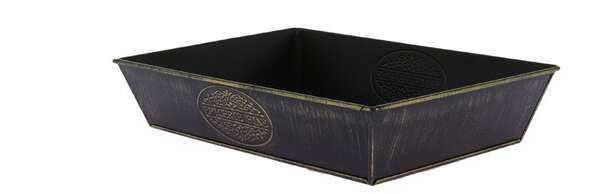 Product image Rectangle Basket Delicatessen Black Zinc Patinated