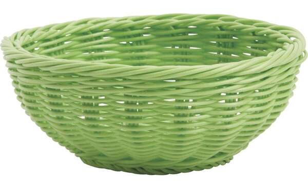 Product image Round basket in anise synthetic rattan