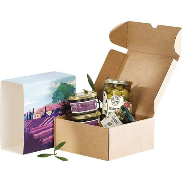 Product image Square Kraft Cardboard Box with 