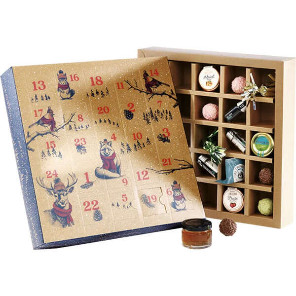 Product image Square Cardboard Box Advent Calendar 