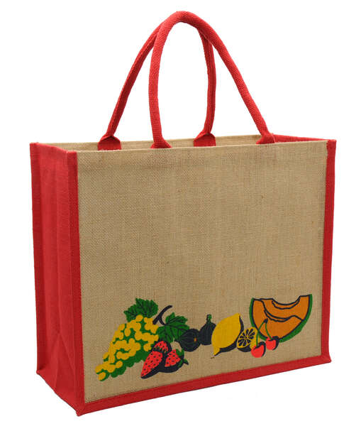 Product image Fruit print burlap bag