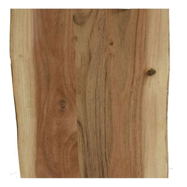 Product image Natural acacia cutting board with handle and cord.