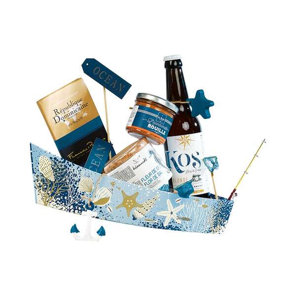 Product image Cardboard basket in the shape of a boat, ECUME DES MERS