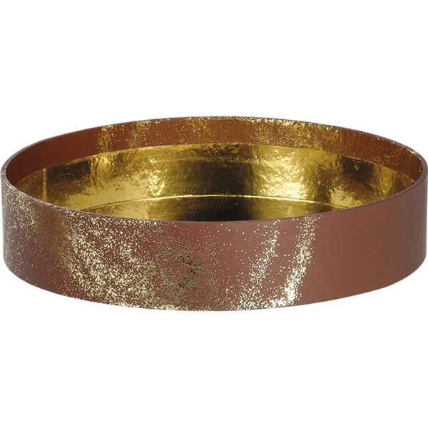 Product image Round cardboard basket, POUDRE D'OR brown