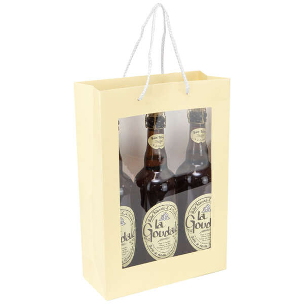Product image 3-bottle cardboard bag with window – Fresh Beer
