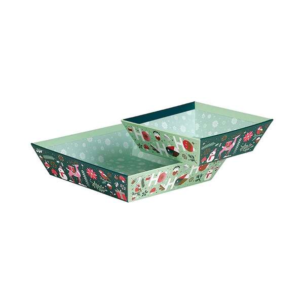 Product image Square cardboard basket WINTER GARDEN