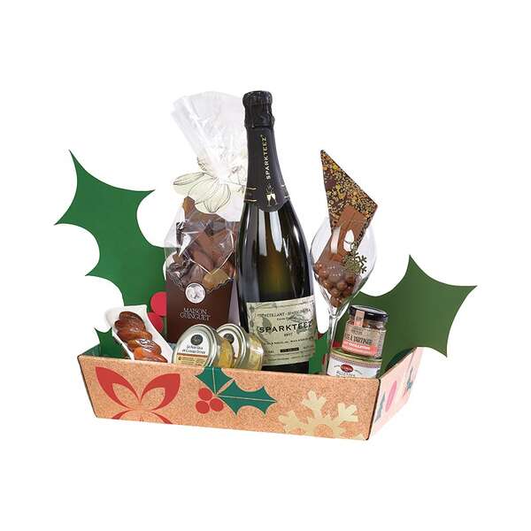 Product image Rectangular cardboard basket CHRISTMAS NATURE