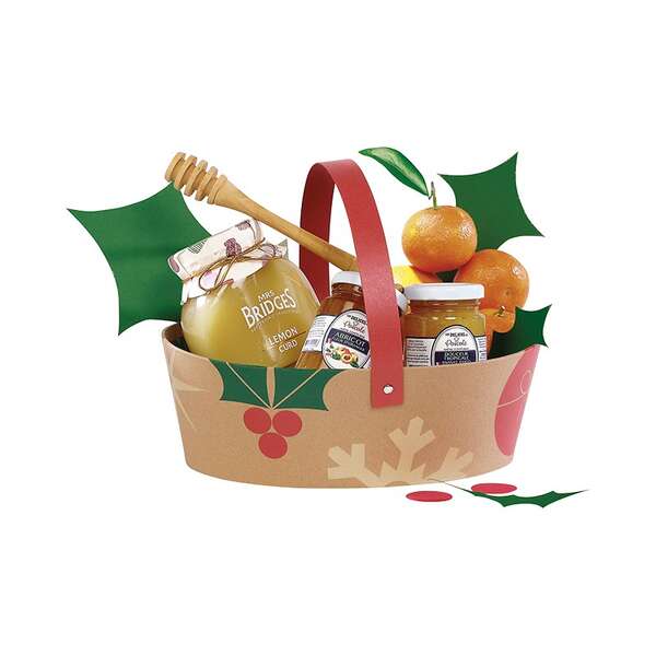 Product image Oval cardboard basket CHRISTMAS NATURE