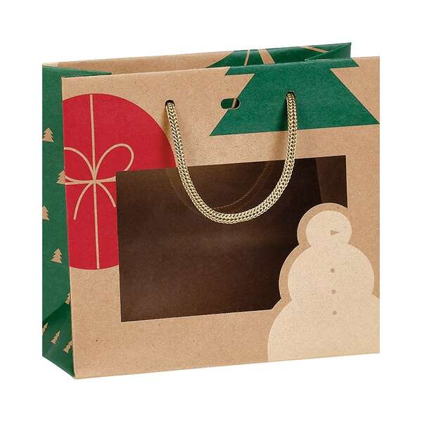 Product image Kraft paper bag CHRISTMAS NATURE Window