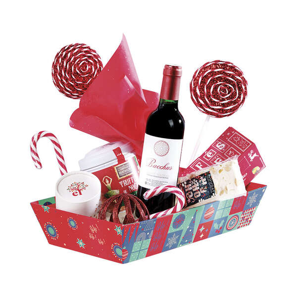 Product image Rectangular Cardboard Basket – FESTIVE MOSAIC