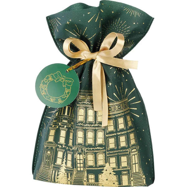 Product image Green/Gold Non-Woven Polypropylene Bag – Festive City