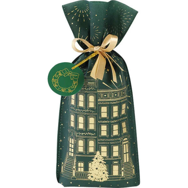 Product image Green/Gold Non-Woven Polypropylene Bag – Festive City