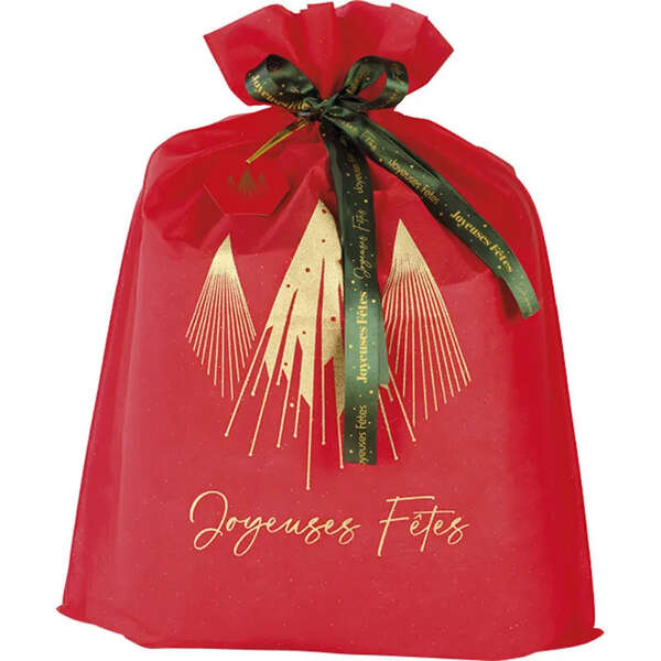 Product image Red/Gold Non-Woven Polypropylene Christmas Bag